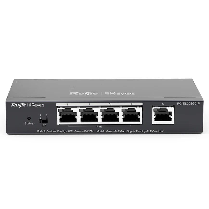 Ruijie Reyee 4 Port PoE 54w Gigabit Managed Desktop Switch